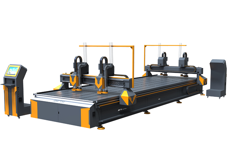 杰克2060雙龍門四頭鋁板雕銑機